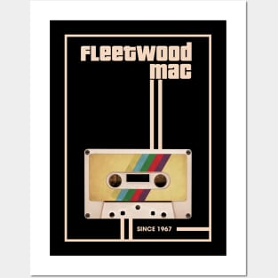 Fleetwood Mac Music Retro Cassette Tape Posters and Art